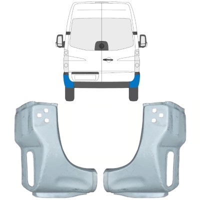 Opravný plech zadního rohu na Volkswagen Crafter 2005-2017 / Levá+Pravá / Sada 15507