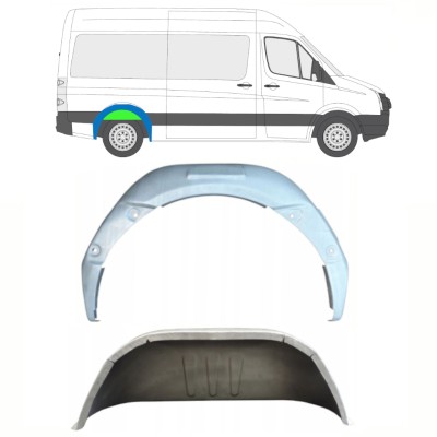 Vnitřní oprava zadního blatníku na Volkswagen Crafter 2005-2017 / Pravá / Sada 14321