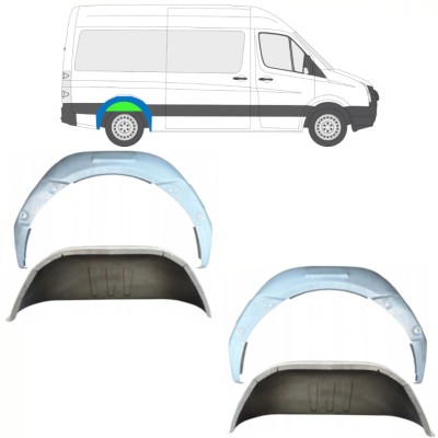 Vnitřní oprava zadního blatníku na Volkswagen Crafter 2005-2017 / Sada 14498