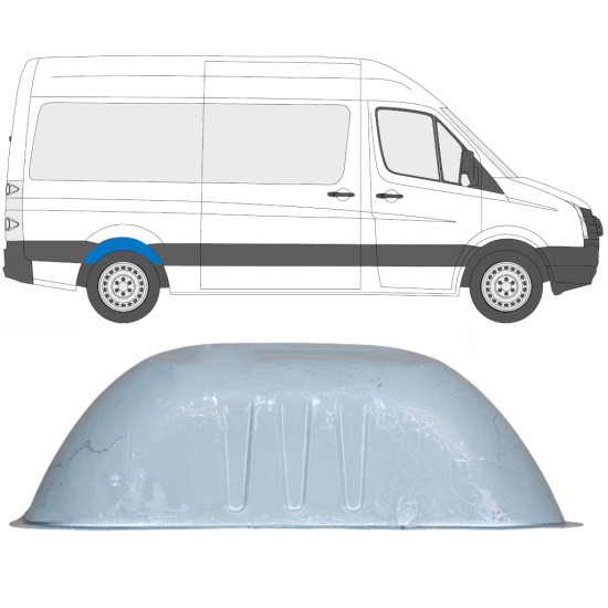 Opravný plech zadního podběhu na Volkswagen Crafter 2005-2017 / Levá = Pravá (symetrická) 13612