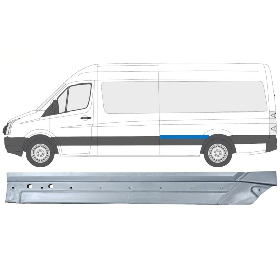 Lem zadního blatníku na Volkswagen Crafter 2005-2017 / Levá 14334