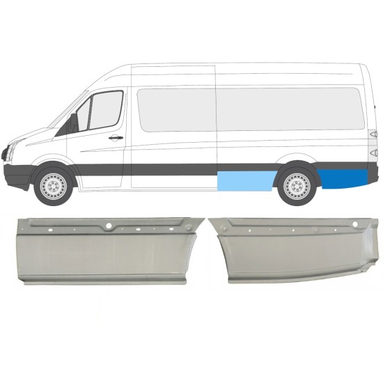 Lem zadního blatníku na Volkswagen Crafter 2005-2017 / Levá / Sada 14127