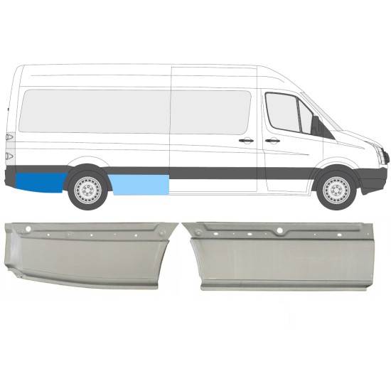 Lem zadního blatníku na Volkswagen Crafter 2005-2017 / Pravá / Sada 14128