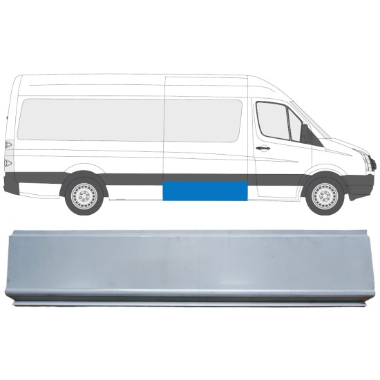 Opravný plech boční stěny na Volkswagen Crafter 2005-2017 / Levá = Pravá (symetrická) 13972