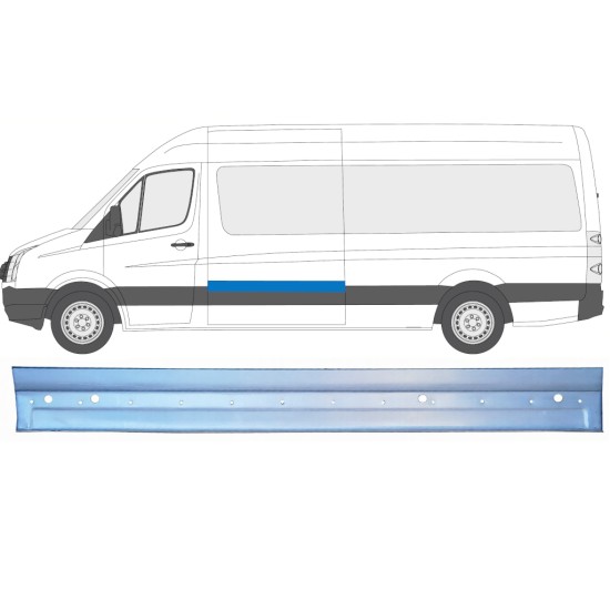 Opravný plech boku na Volkswagen Crafter 2005-2017 / Levá 16136
