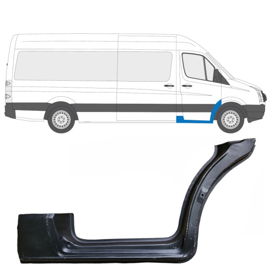 Opravný plech prahu předních dveří na Volkswagen Crafter 2005-2017 / Pravá 13442