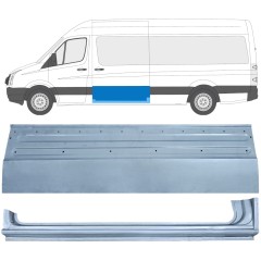 Opravný plech posuvných dveří + opravný plech prahu na Volkswagen Crafter 2005-2017 / Levá / Sada 14318