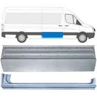 Opravný plech posuvných dveří + opravný plech prahu na Volkswagen Crafter 2005-2017 / Pravá / Sada 14317