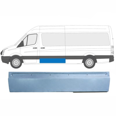 Opravný plech posuvných dveří vnější na Volkswagen Crafter 2005-2017 / Levá = Pravá (symetrická) 13511