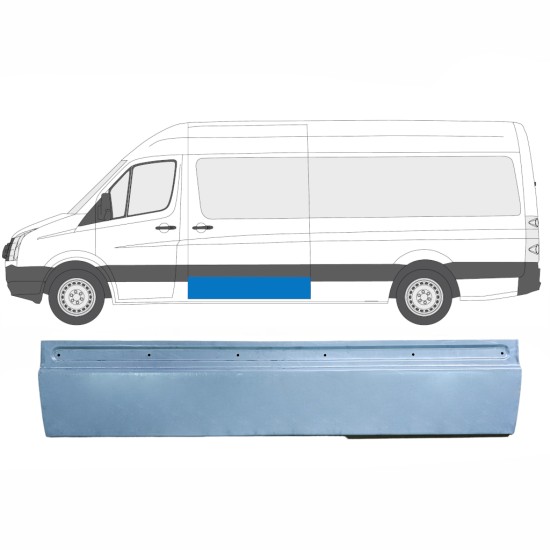 Opravný plech posuvných dveří vnější na Volkswagen Crafter 2005-2017 / Levá = Pravá (symetrická) 13511