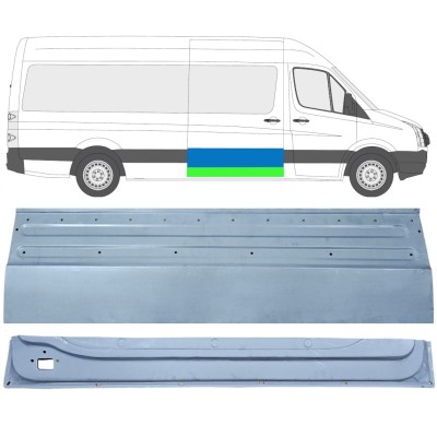 Opravný plech posuvných dveří vnitřní + vnější na Volkswagen Crafter 2005-2017 / Pravá / Sada 14319