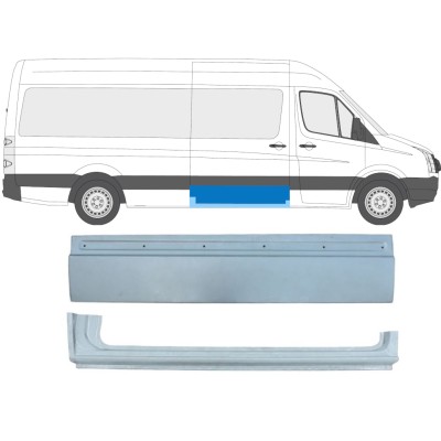 Opravný plech posuvných dveří na Volkswagen Crafter 2005-2017 / Pravá / Sada 14013