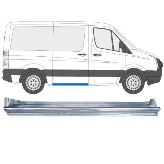 Opravný plech prahu posuvných dveří na Volkswagen Crafter 2005-2017 / Pravá 14374