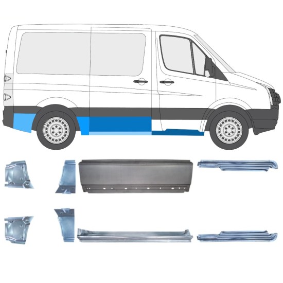 Opravný plech sada na Volkswagen Crafter 2005-2017 / Levá+Pravá / 15592