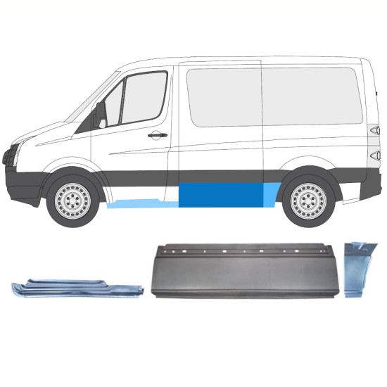 Opravný plech sada na Volkswagen Crafter 2005-2017 / Levá / 15605