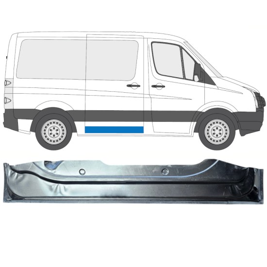 Opravný plech vnitřní části prahu posuvných dveří na Volkswagen Crafter 2005-2017 / Pravá 15872