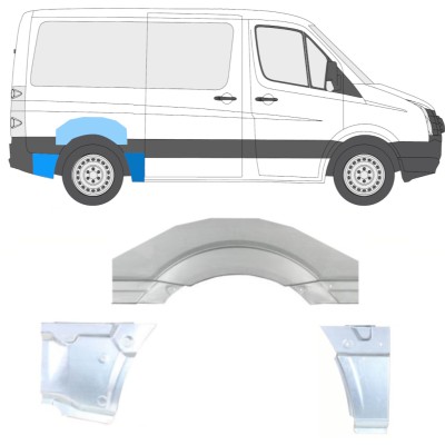 Lem zadního blatníku na Volkswagen Crafter 2005-2017 / Pravá / Sada 14204