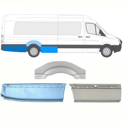 Lem zadního blatníku na Volkswagen Crafter 2005-2017 / Pravá / Sada 13945