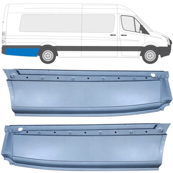 Lem zadního blatníku na Volkswagen Crafter 2005-2017 / Levá+Pravá / Sada 14359