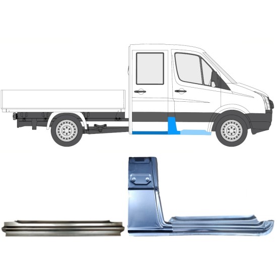 Opravný plech sada na Volkswagen Crafter 2005-2017 / Pravá / 15534