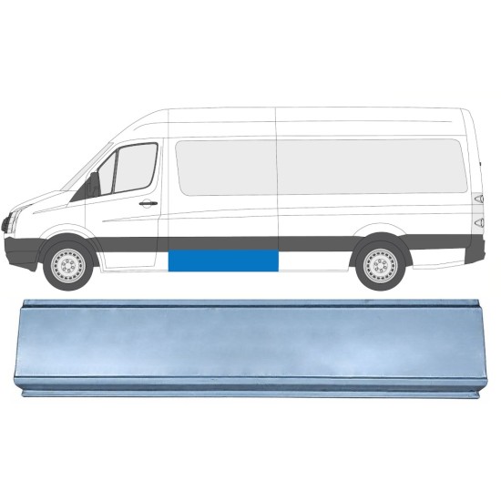 Opravný plech boku na Volkswagen Crafter 2005-2017 / Levá 17307