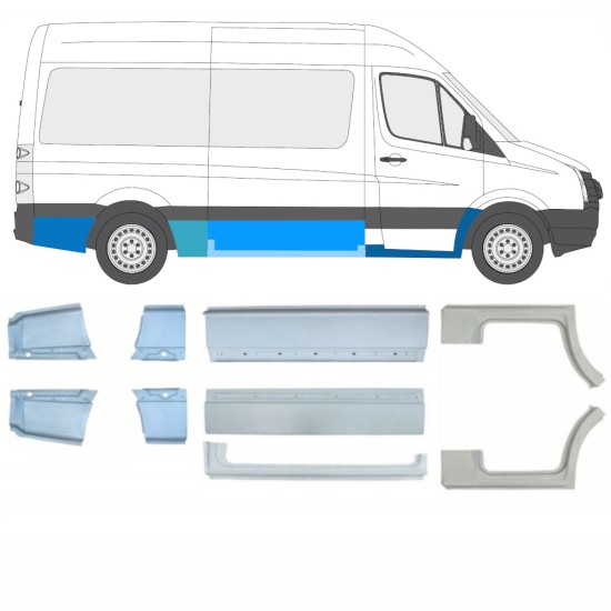 Opravný plech sada na Volkswagen Crafter 2005-2017 / Levá+Pravá / 15541