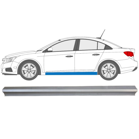 Opravný plech spodní části prahu na Chevrolet Cruze 2009-2014 / Levá 15102 Opravný plech spodní části prahu na Chevrolet Cruze 2009-2014 / Levá 15102