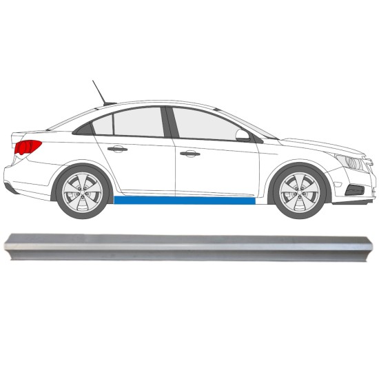 Opravný plech spodní části prahu na Chevrolet Cruze 2009-2014 / Pravá 15101 Opravný plech spodní části prahu na Chevrolet Cruze 2009-2014 / Pravá 15101