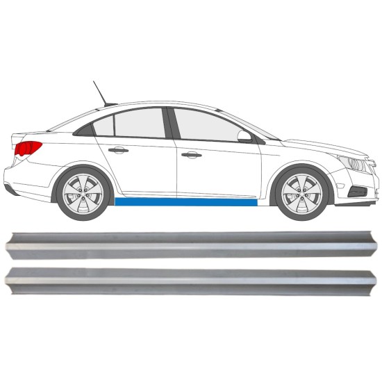 Opravný plech spodní části prahu na Chevrolet Cruze 2009-2014 / Levá+Pravá / Sada 15103 Opravný plech spodní části prahu na Chevrolet Cruze 2009-2014 / Levá+Pravá / Sada 15103