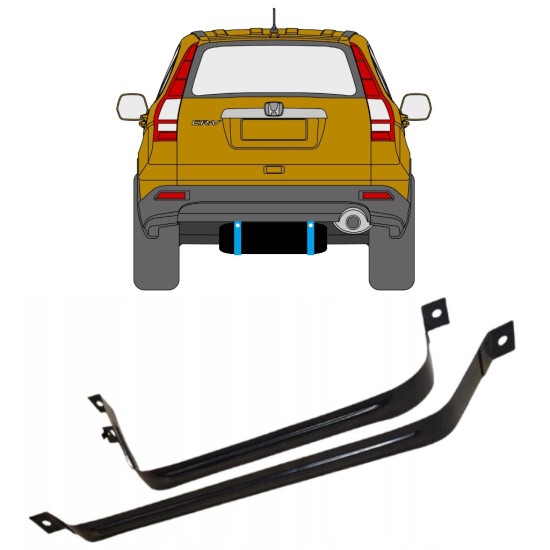 Objímky palivové nádrže na Honda CR-V 2006-2011 15018