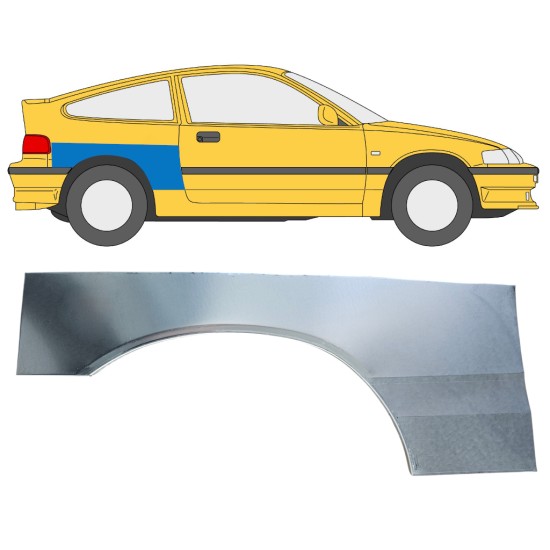 Lem zadního blatníku na Honda CRX 1987-1992 / Pravá 16337