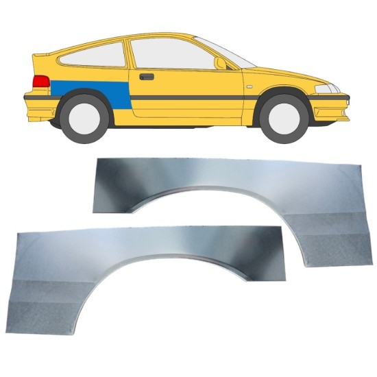 Lem zadního blatníku na Honda CRX 1987-1992 / Levá+Pravá / Sada 16339