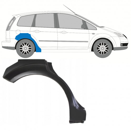 Lem zadního blatníku na Ford Focus C-MAX 2003-2007 / Pravá 7690