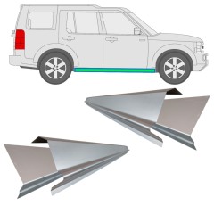 Opravný plech prahu vnitřní + vnější na Land Rover Discovery 2004-2009 / Levá+Pravá / Sada 10939