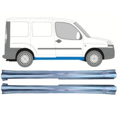 Kompletní práh na Fiat Doblo 2001-2010 / Levá+Pravá / Sada 11468