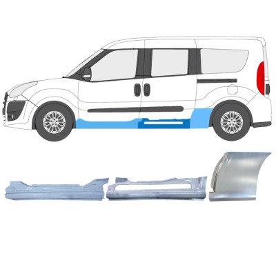 Opravný plech sada na Fiat Doblo 2010-2022 / Levá / 15001