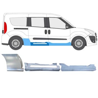 Opravný plech sada na Fiat Doblo 2010-2022 / Pravá / 15000