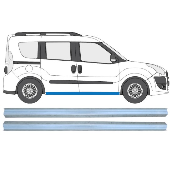 Opravný plech prahu na Fiat Doblo 2010-2022 / Levá+Pravá / Sada 15361