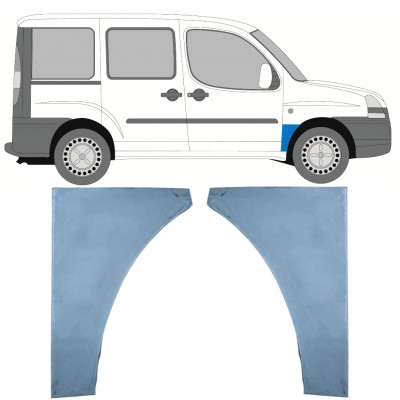 Opravný plech předního blatníku na Fiat Doblo 2001-2010 / Levá+Pravá / Sada 9739