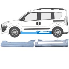 Opravný plech prahu na Opel Combo D 2011-2018 / Levá / Sada 14368