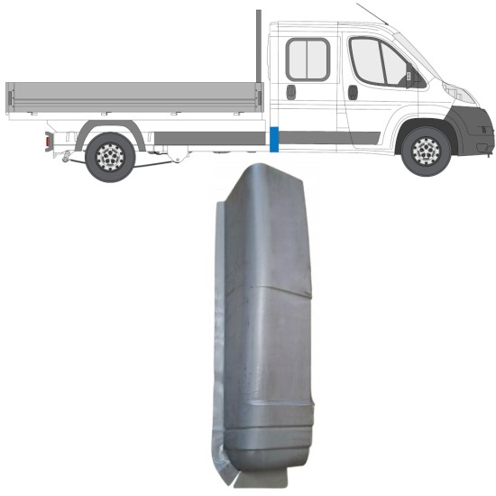 Opravný plech zadního rohu na Fiat Ducato 2006-2026 / Pravá 16614