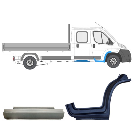 Opravný plech sada na Fiat Ducato 2006-2014 / Pravá / 14796 Opravný plech sada na Fiat Ducato 2006-2014 / Pravá / 14796