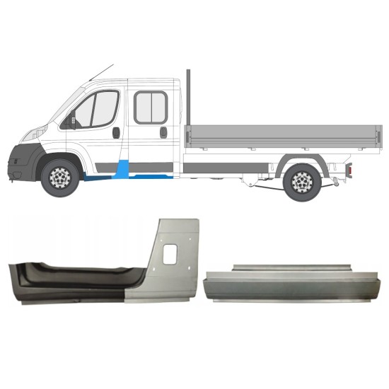Opravný plech sada na Fiat Ducato 2006-2014 / Levá / 14801 Opravný plech sada na Fiat Ducato 2006-2014 / Levá / 14801
