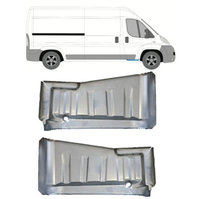 Nástupní práh dveří na Fiat Ducato 2006-2014 / Levá+Pravá / Sada 15061
