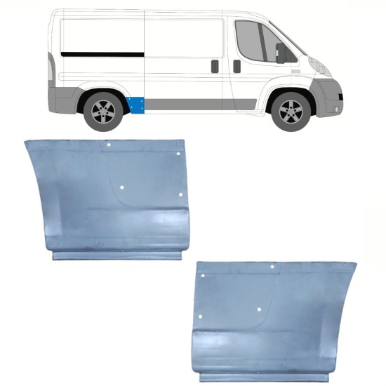 Lem zadního blatníku na Fiat Ducato 2006-2014 / Levá+Pravá / Sada 15113 Lem zadního blatníku na Fiat Ducato 2006-2014 / Levá+Pravá / Sada 15113