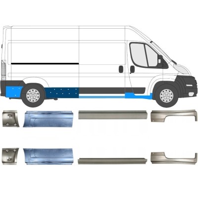Opravný plech prahu na Peugeot Boxer 2006-2026 / Levá+Pravá / Sada 14160