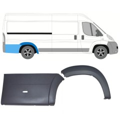 Sada bočních lišt zadního podběhu na Citroen Jumper 2006-2018 / Pravá / 14435