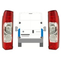 Zadní lampa na Fiat Ducato 2006-2014 / Levá+Pravá / Sada 10026