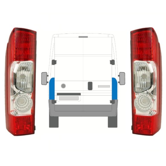 Zadní lampa na Fiat Ducato 2006-2014 / Levá+Pravá / Sada 10026