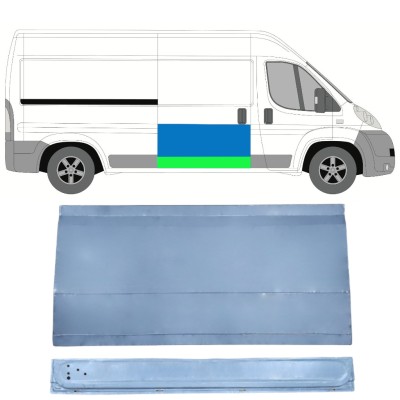 Opravný plech posuvných dveří vnitřní + vnější na Fiat Ducato 2006-2014 / Pravá / Sada 14823